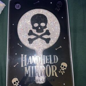 New Halloween skull handheld bling mirror💀☠️💀☠️💎💎💎